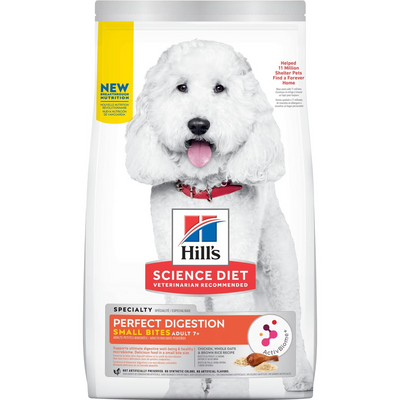 Hill's Science Diet Adult 7+ Perfect Digestion Small Bites Chicken, Whole Oats & Brown Rice Recipe Dog Food 3.5 lb - SPCA HK