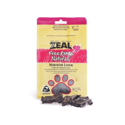 Zeal Dried Venison Liver 125g #NP024