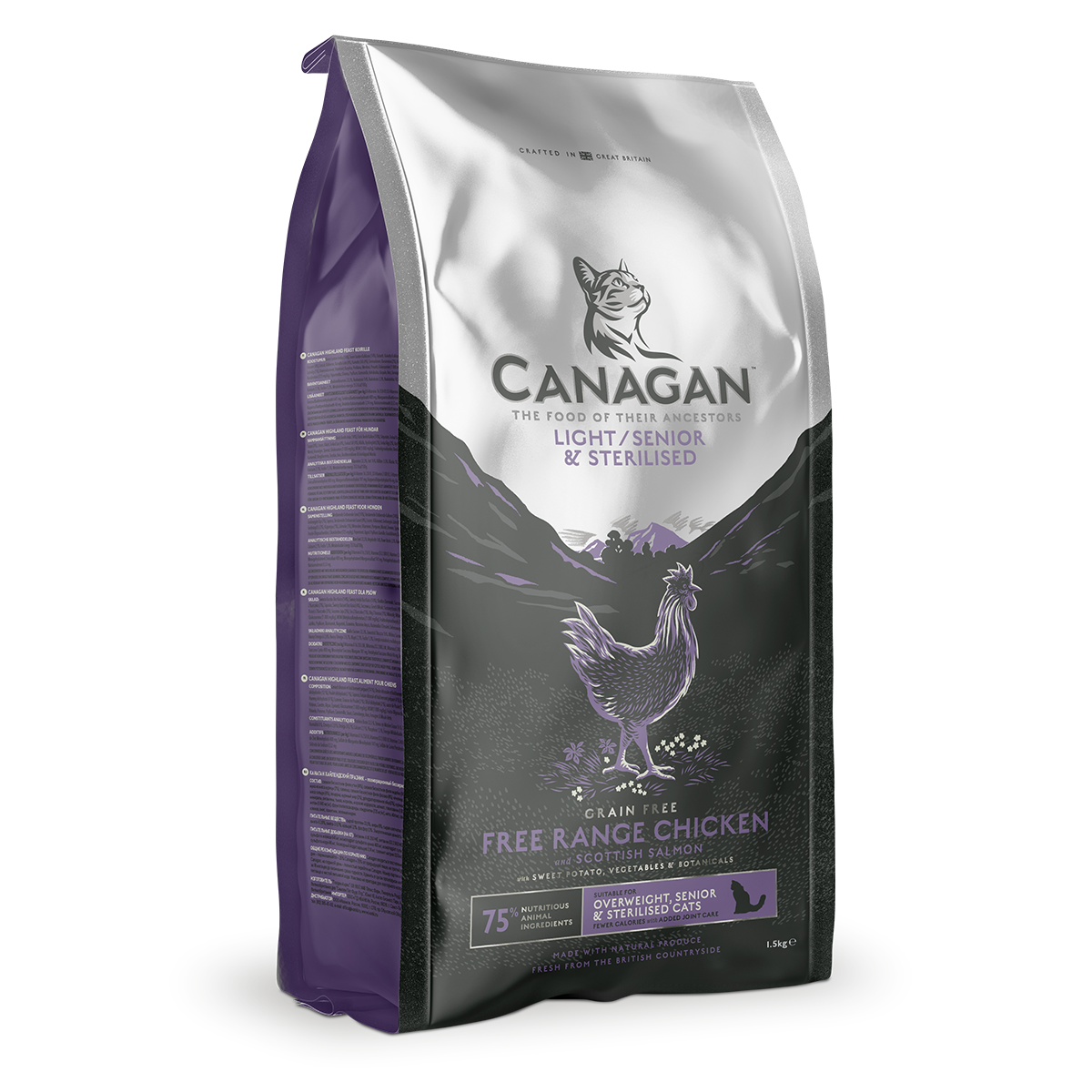 Canagan Cat Dry Food Light/Senior 4kg#ZLS4-SPCA HK