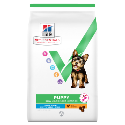 Hill's Vet Essentials Puppy Small & Mini Breed Growth Food with Chicken 2kg (Expiry Date:12/2025)