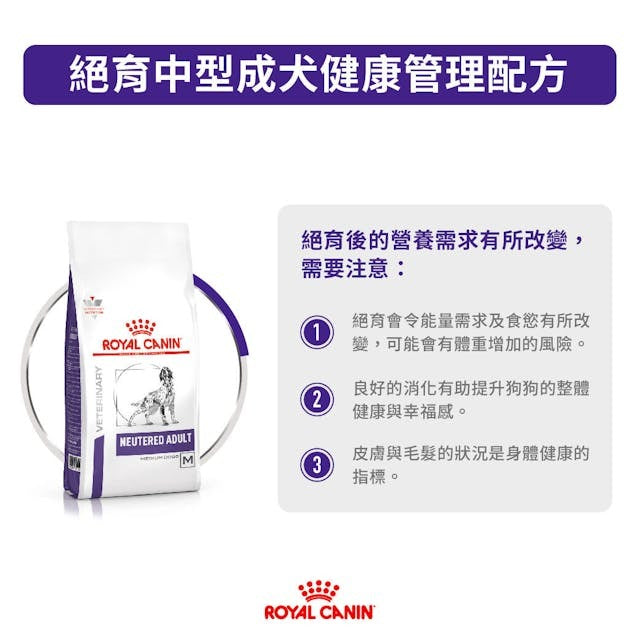 Royal Canin NEUTERED ADULT Medium Dog Dry Food-SPCA HK