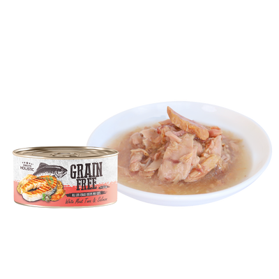 Absolute Holistic Grain Free (Cat) White Meat Tuna & Salmon 80g-SPCA HK
