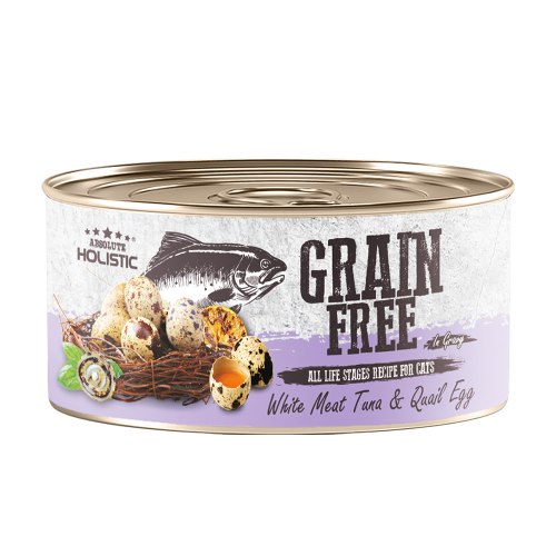 Absolute Holistic Grain Free (Cat) White Meat Tuna & Quail Egg 80g-SPCA HK