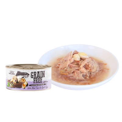 Absolute Holistic Grain Free (Cat) White Meat Tuna & Quail Egg 80g-SPCA HK