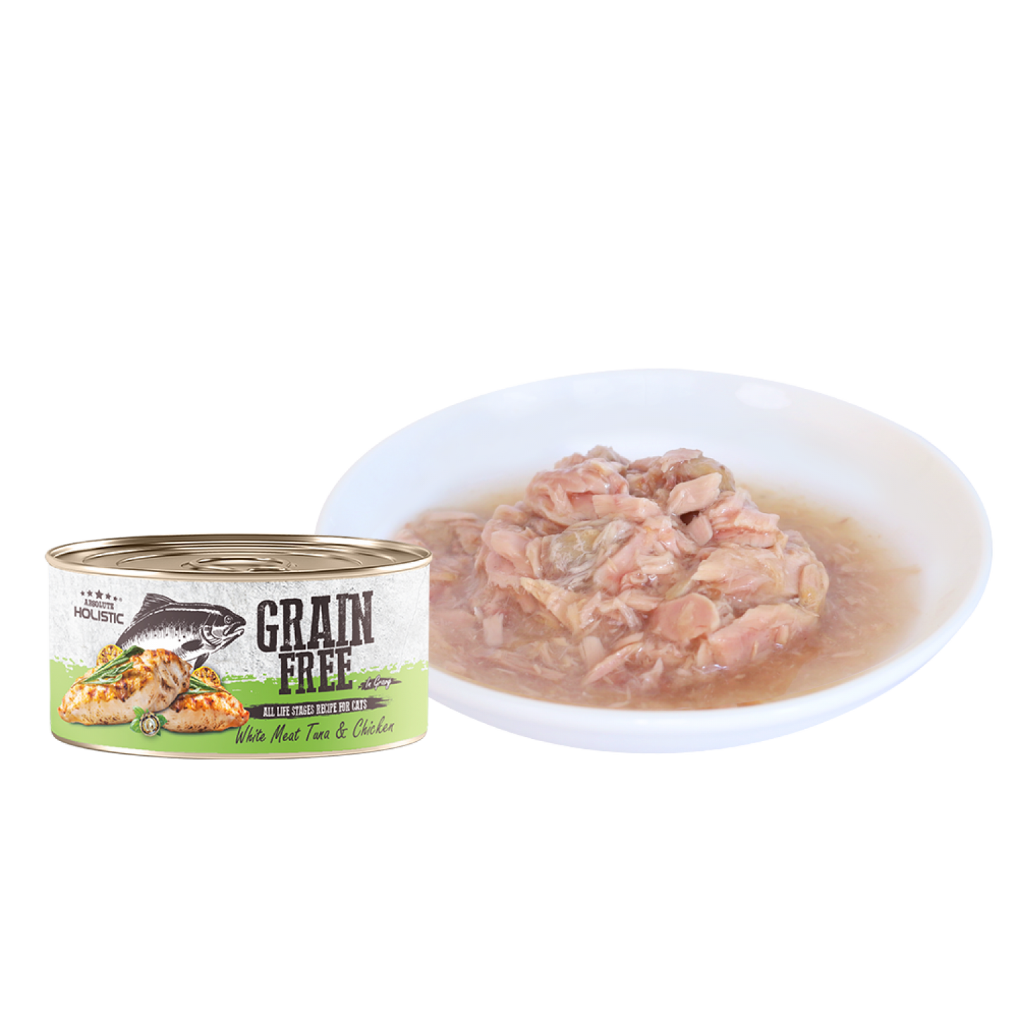 Absolute Holistic Grain Free (Cat) White Meat Tuna & Chicken 80g-SPCA HK