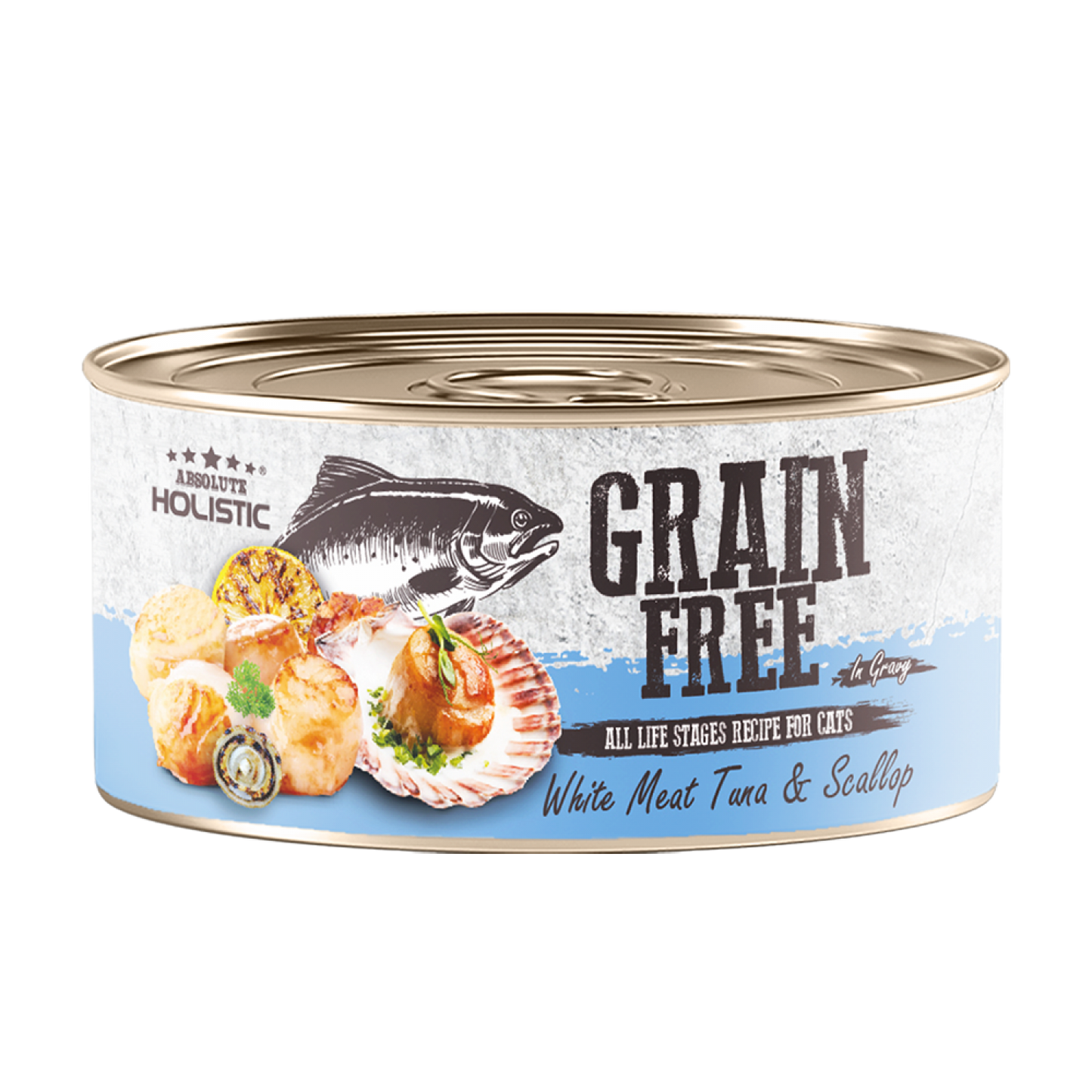 Absolute Holistic Grain Free (Cat) White Meat Tuna & Scallop 80g-SPCA HK