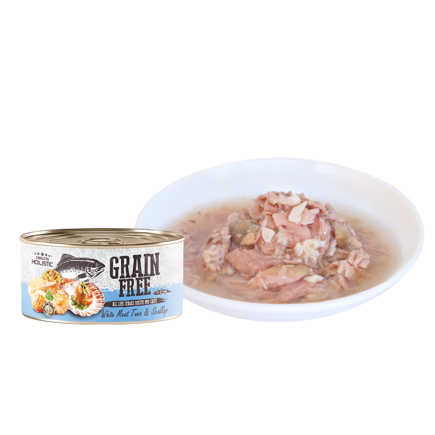 Absolute Holistic Grain Free (Cat) White Meat Tuna & Scallop 80g-SPCA HK