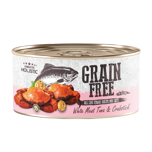 Absolute Holistic Grain Free (Cat) White Meat Tuna & Crabstick 80g-SPCA HK