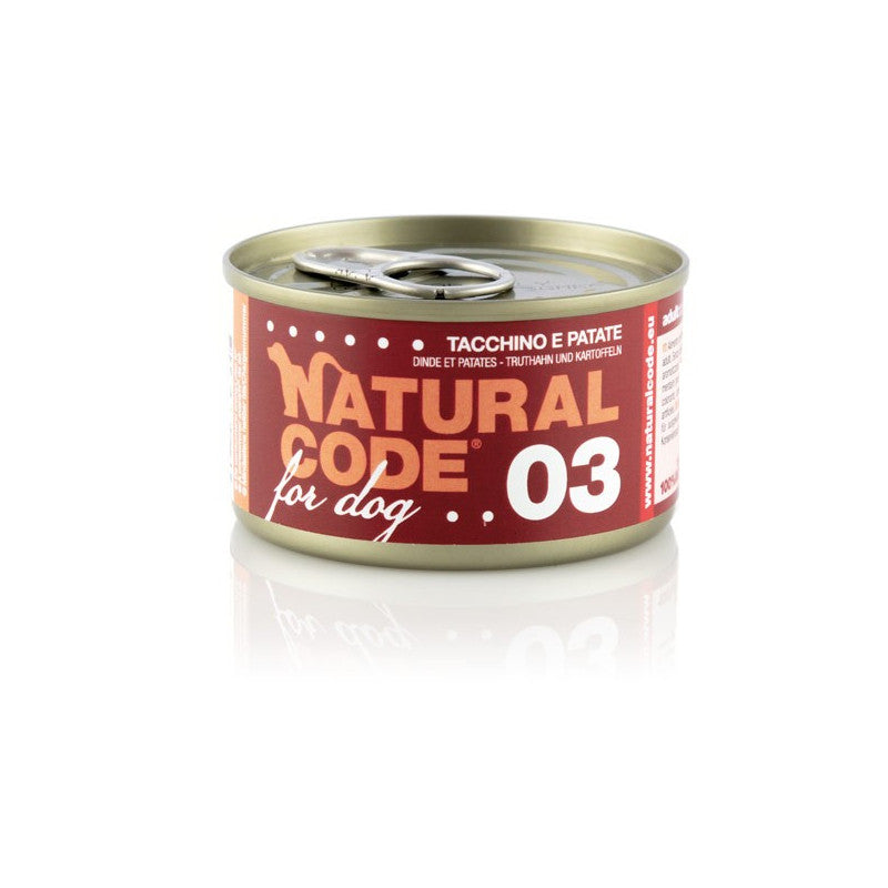 Natural Code 03 Turkey and Potatoes 90g For Dogs