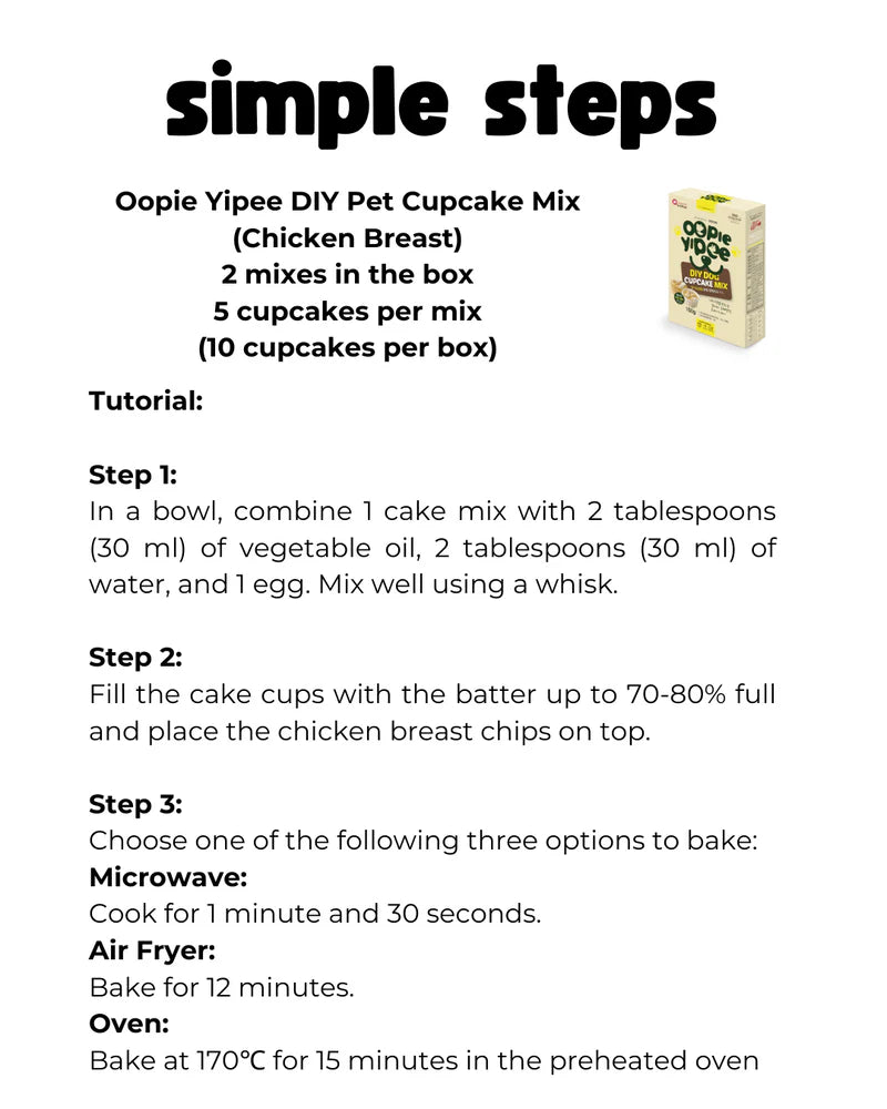 OOPIEYIPEE DIY PET Cupcake (Chi Breast)150g #0031-SPCA HK