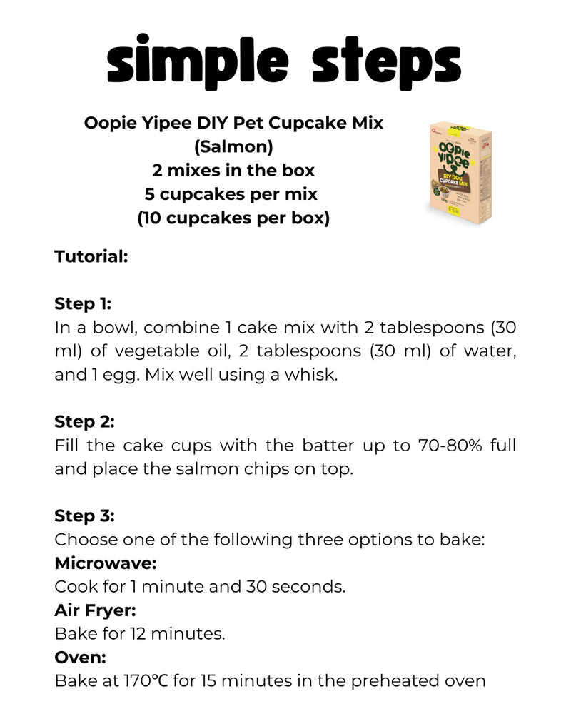 OOPIEYIPEE DIY PET Cupcake (Salmon)160g #0055-SPCA HK