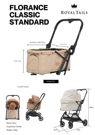 Royal Tails Florence Classic Standard Pet Stroller (Pre-Order)-SPCA HK