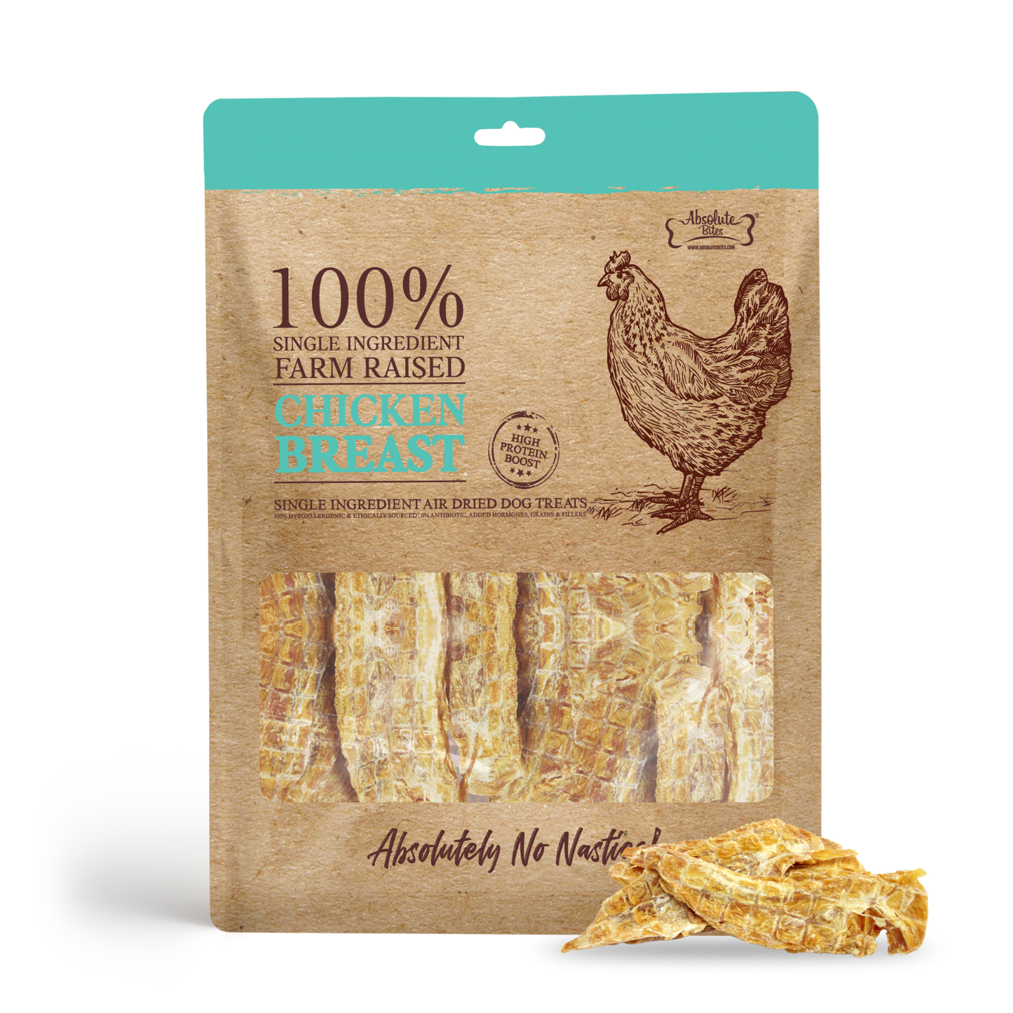 Absolute Bites Air Dried Chicken Breast 130g