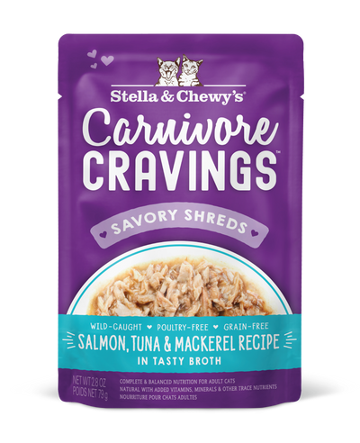 Stella and Chewy's Carnivore Cravings Pouch Cat 79g Salmon/Tuna/Mackerel