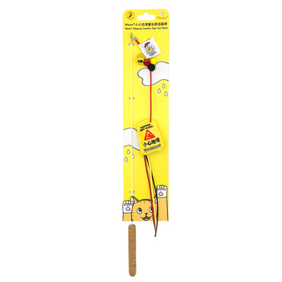 Meow² | Slippery Caution Sign Soft Plush Cat Wand