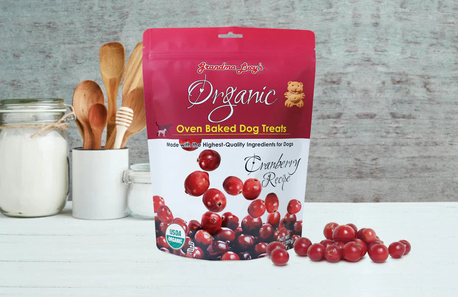 GrandmaLucys Organic Oven-Baked Dog Treats Cranberry 14oz
