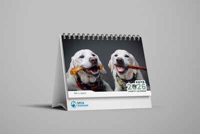 SPCA Dog Weekly Desk Calendar 2026