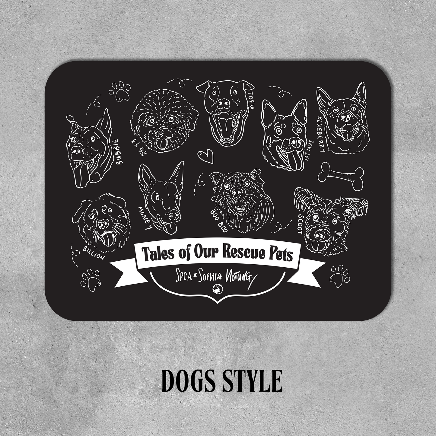 Tales Of Our Rescuse Pets - Small Food Mat - Dog