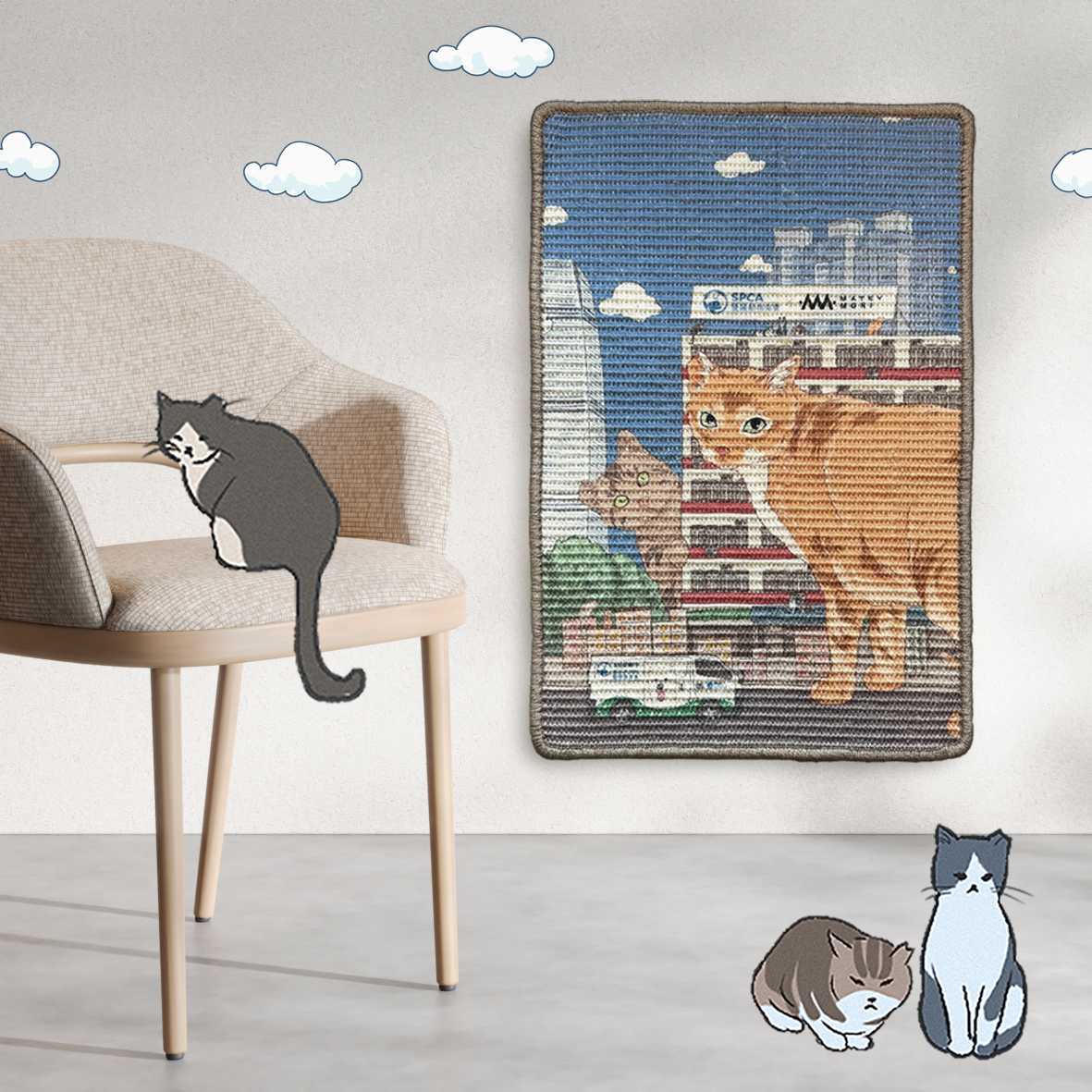 SumMeow In the City - Cat Scratching Mat