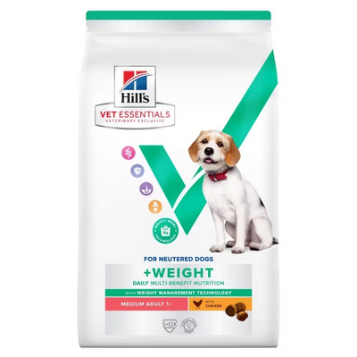 Hill's Vet Essentials Neutered Multi-Benefit + Weight Adult 1+ Medium Dry Dog Food 2kg - SPCA HK
