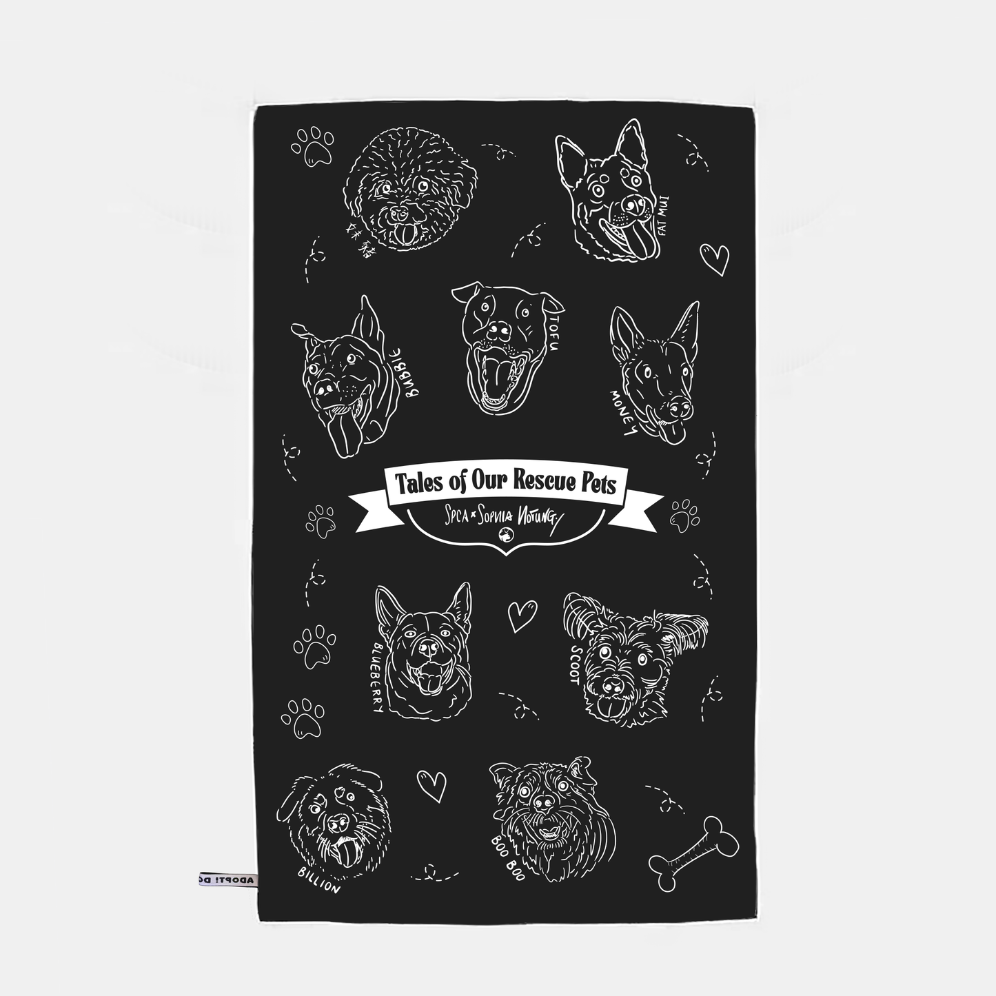 Tales Of Our Rescue Pets Black Out Edition Quick Dry Towel