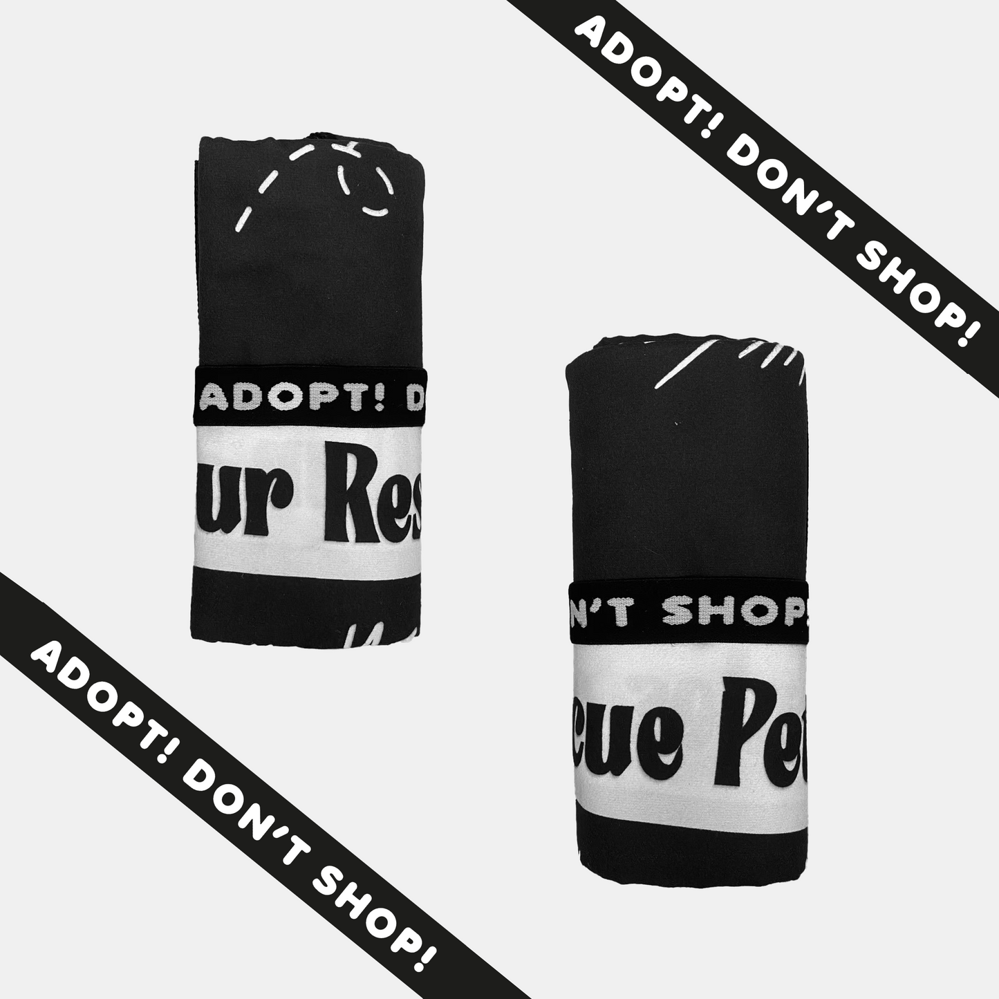 Tales Of Our Rescue Pets Black Out Edition Quick Dry Towel