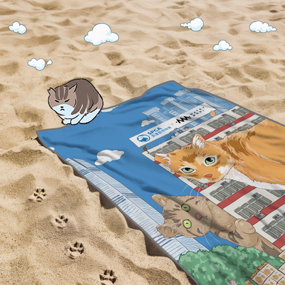 SumMeow In the City - Quick Dry Towel
