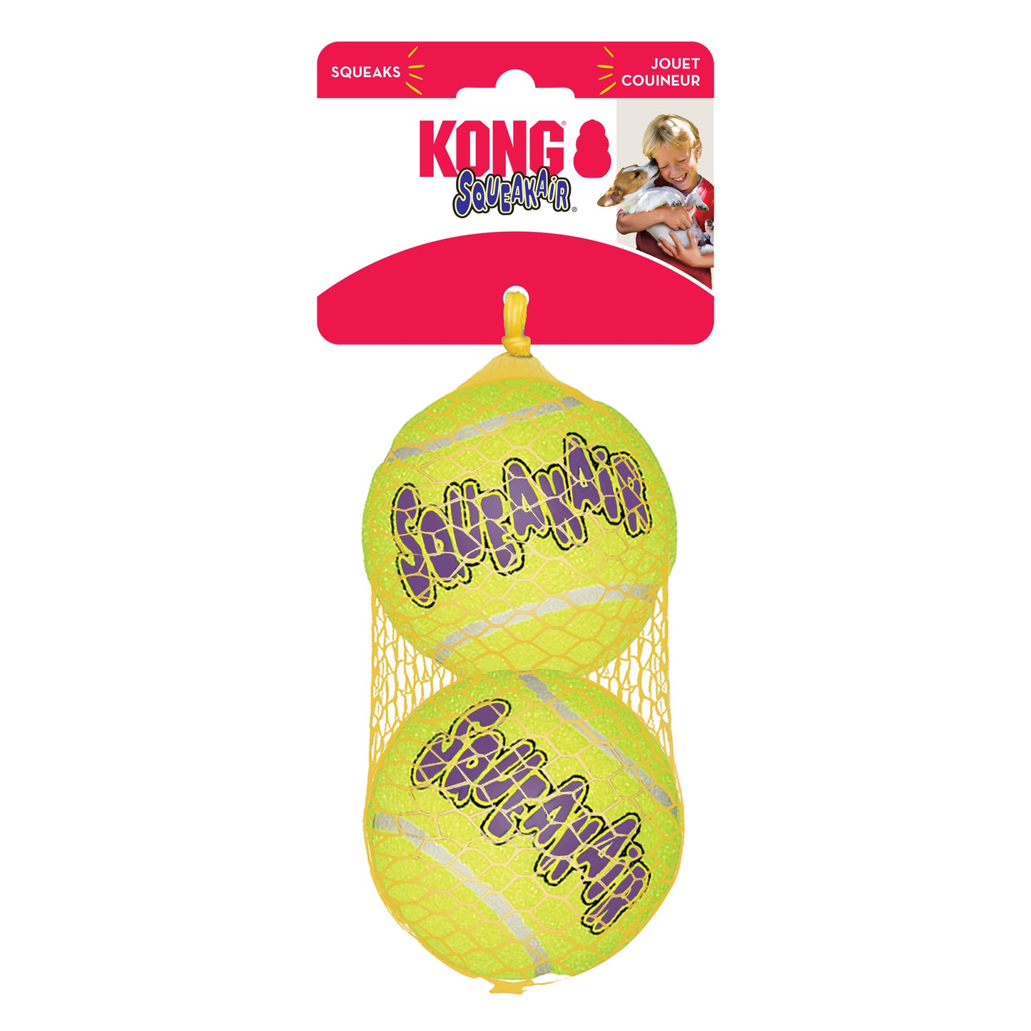 KONG Juguete Dumbbell Con Squeaker Para Perros - Pelota De Tenis Chirriante, Ideal Para Juegos De Buscar Y Recoger