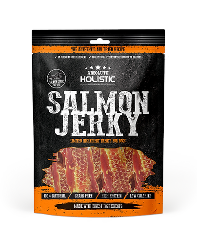 Absolute Holistic Real Jerky Salmon Steak 100g #MJ02S