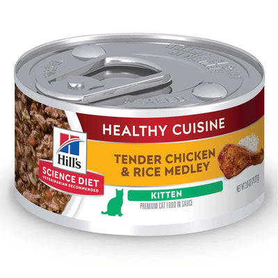Hills Science Diet - Feline Kitten Healthy Cuisine Roasted Chicken & Rice Medley Stew 2.8oz