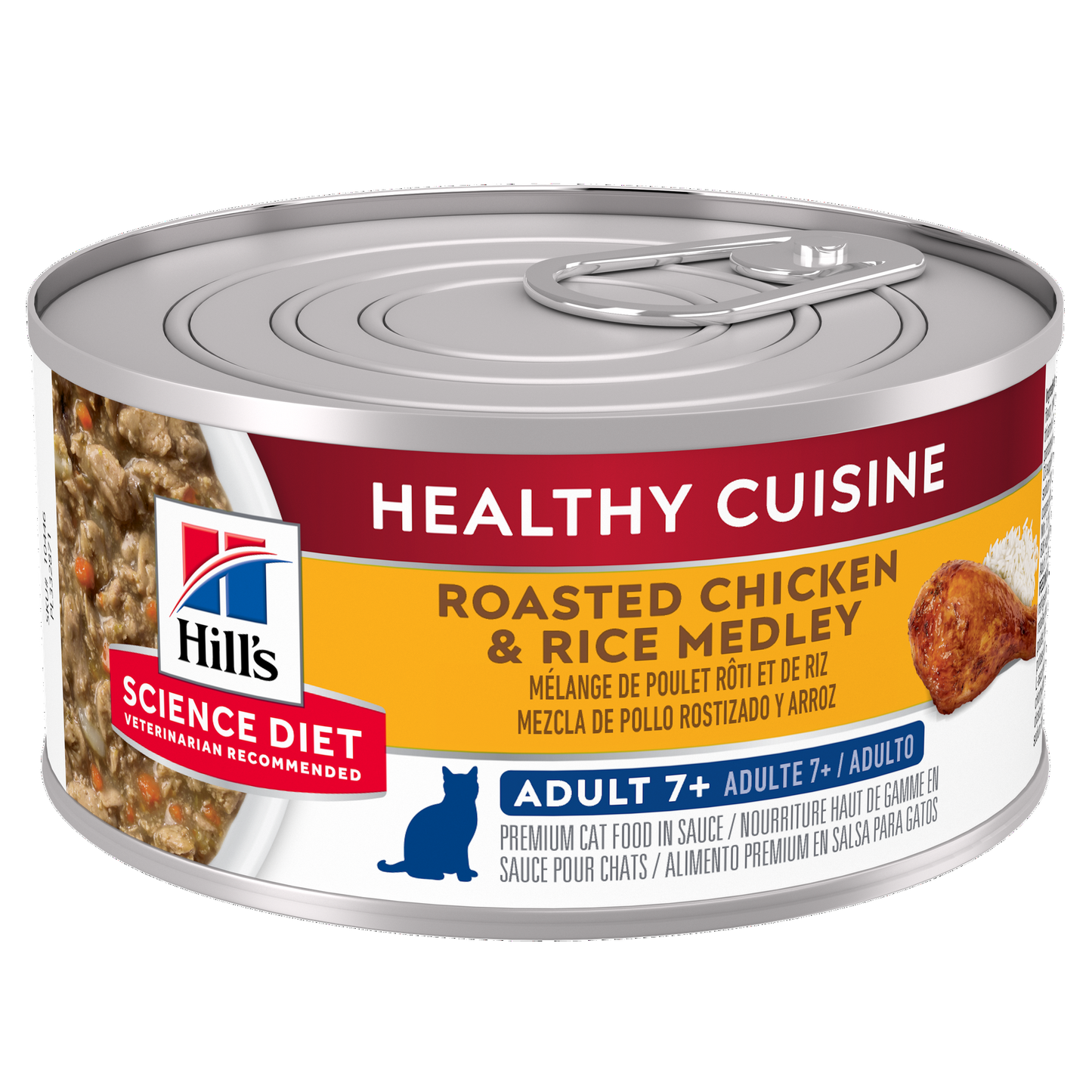 Hill's Science Diet Adult 7+ Healthy Cuisine Roasted Chicken & Rice Medley Cat Food 2.8oz - SPCA HK