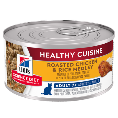 Hill's Science Diet Adult 7+ Healthy Cuisine Roasted Chicken & Rice Medley Cat Food 2.8oz