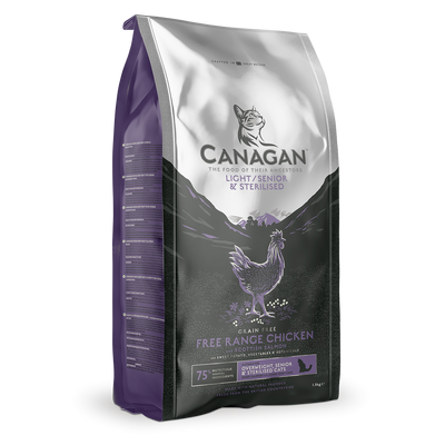 Canagan Cat Dry Food Light/Senior 4kg#ZLS4