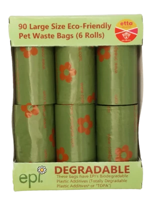 Degradable Poop Bags - 6 Roll (Green)