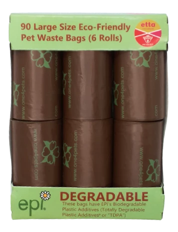 Degradable Poop Bags - 6 Roll (Green)