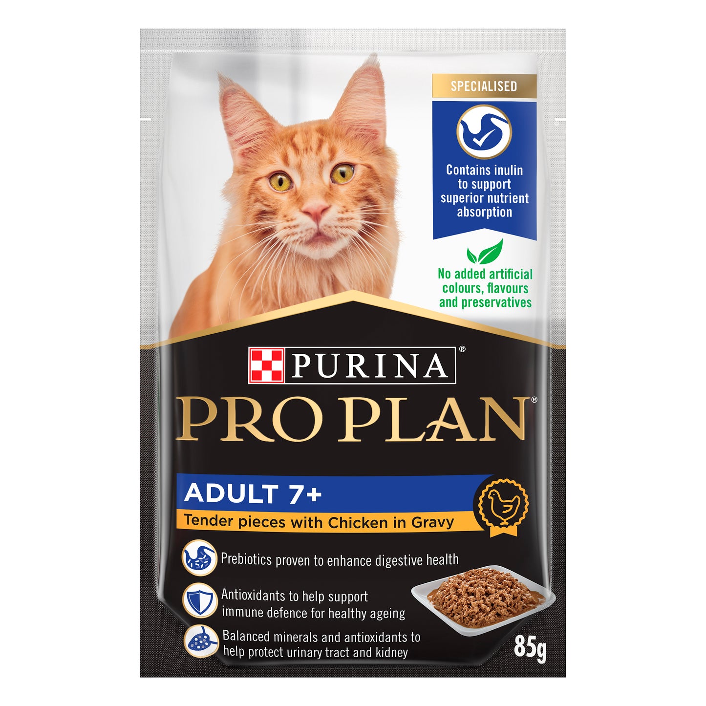 Proplan Adult7+ Cat Chicken In Gravy 85g #12463202-SPCA HK