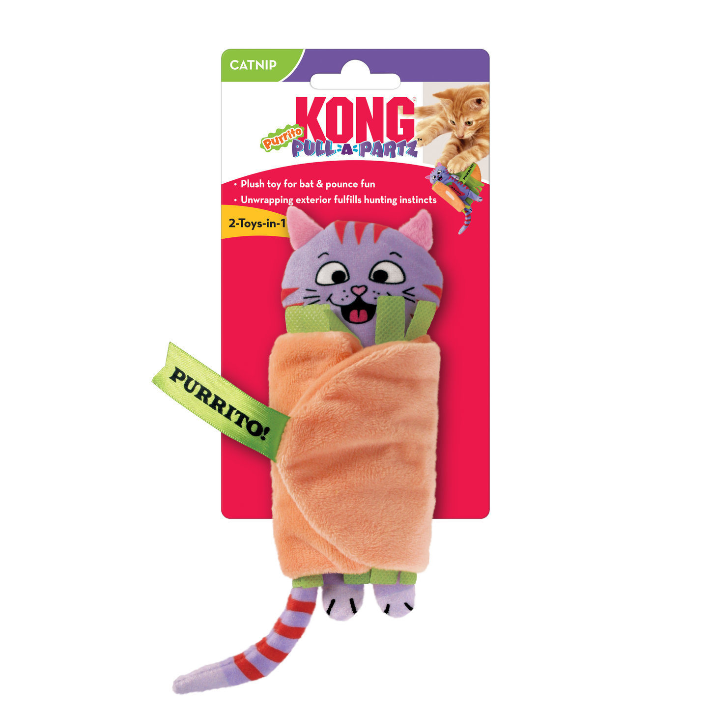 Kong Pull-A-Partz Purrito #CPP6