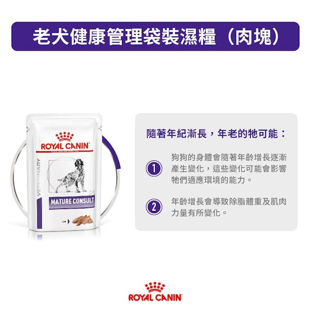 Royal Canin  Mature Consult Dog Pouch 85g #3019300 - SPCA HK