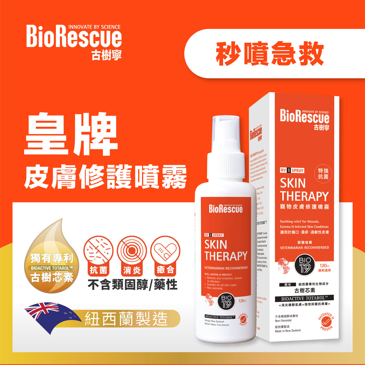 BioRescue® Skin Therapy Spray for Pet 120ml – SPCA HK