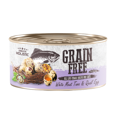 Absolute Holistic Grain Free (Cat) White Meat Tuna & Quail Egg 80g