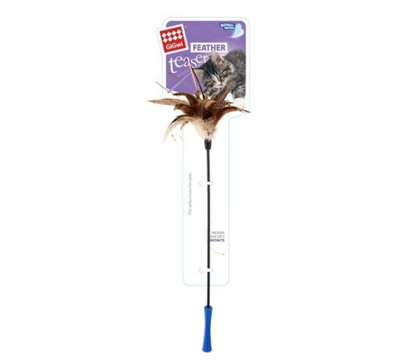 GiGwi Feather Teaser - Brown Color Feather #7073-SPCA HK