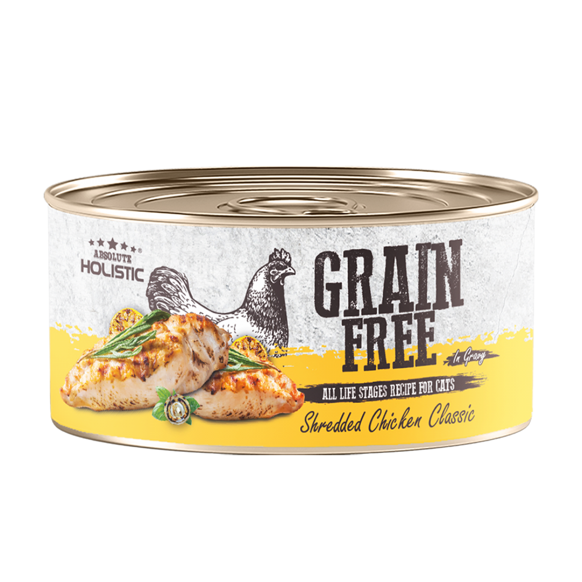 Absolute Chicken Absolute Holistic Grain Free (Cat) - Shredded Chicken Wet Food 80g ...