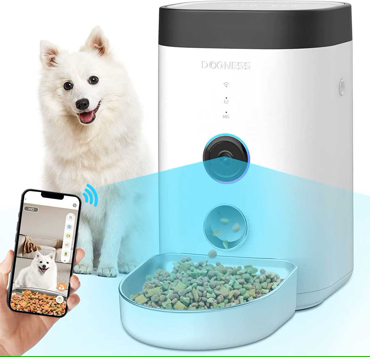 Dogness Wide-view Cam Smart Pet Feeder #F10