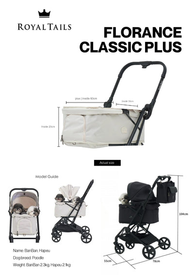 Royal Tails Florence Classic Plus Pet Stroller (Pre-Order)-SPCA HK