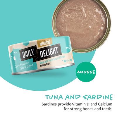 Daily Delight Mousse - Tuna And Sardine 70g #DD611-SPCA HK