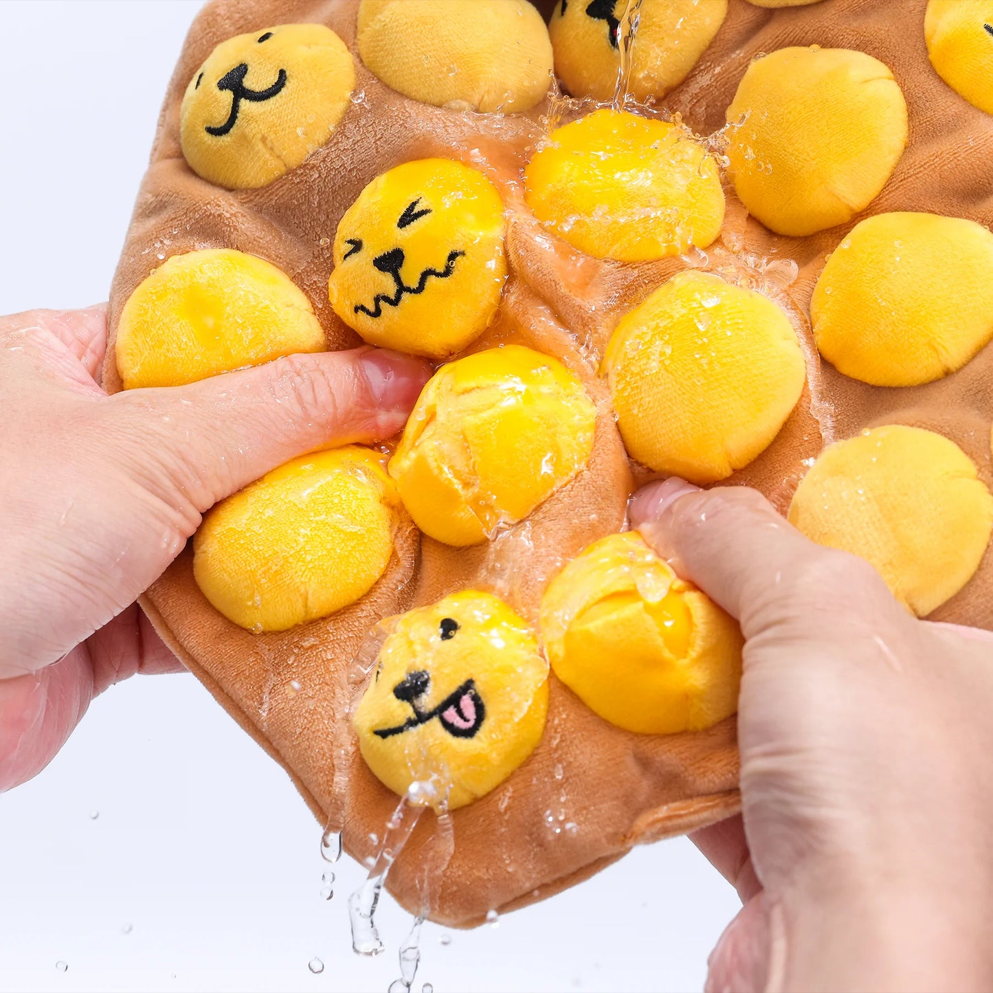 Woof² | Egg Puff/Waffle 2-in-1 Nosework Soft Plush Pet Toy