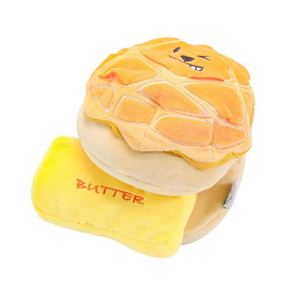 Woof² | Buttered Pineapple Bun 2-in-1 Nose-work Soft Plush Pet Toy