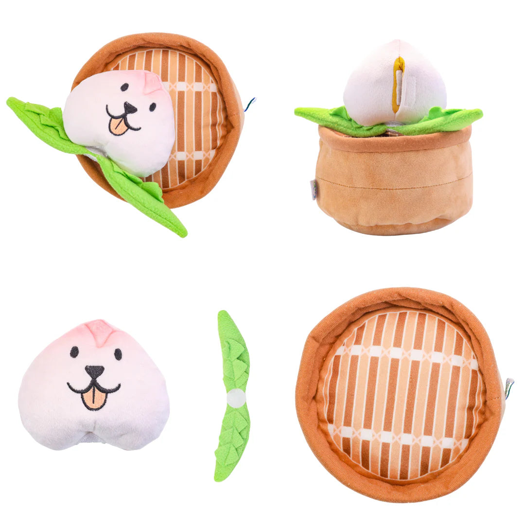 Woof² | Chinese Birthday Peach Bun 3-in-1 Nosework Soft Plush Pet Toy