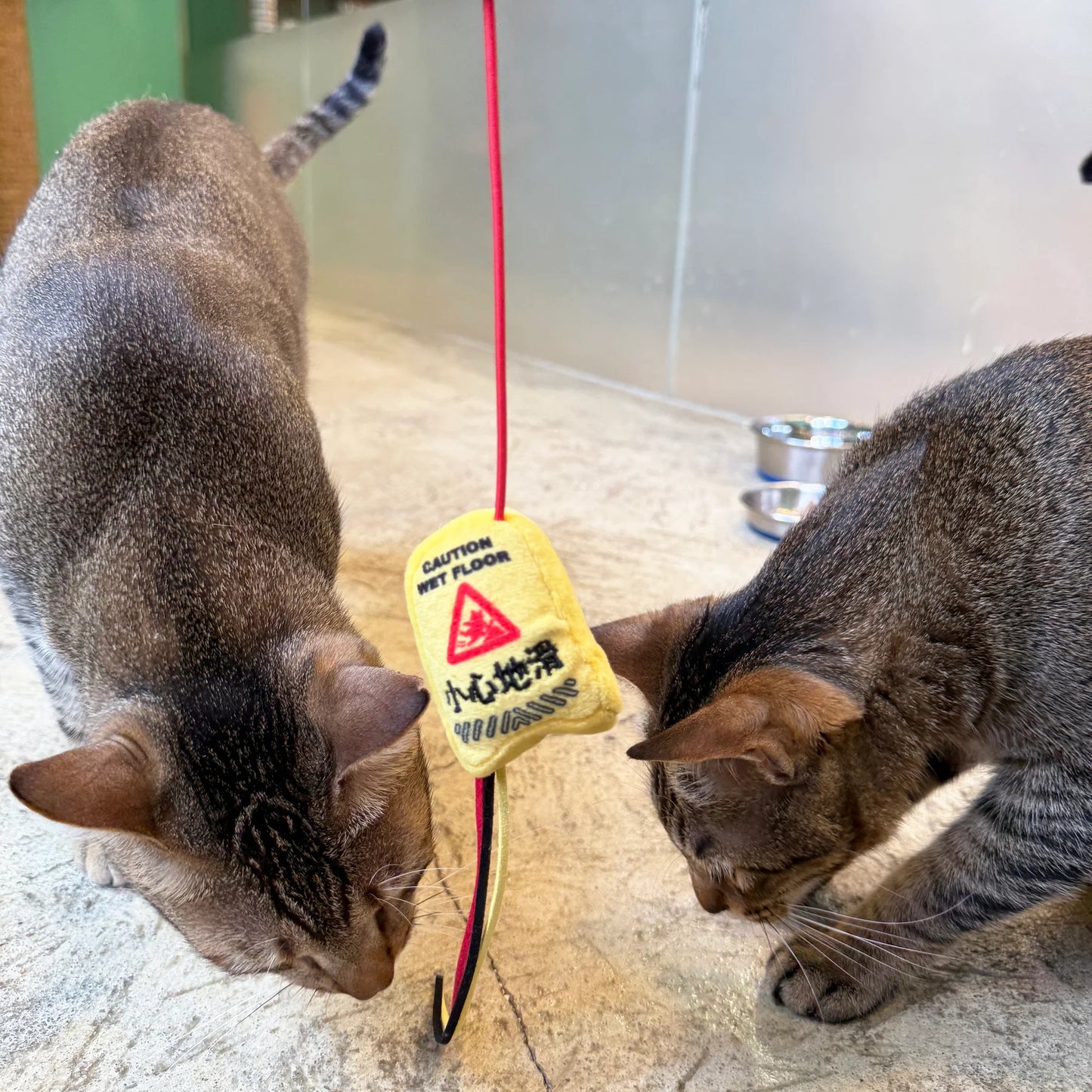 Meow² | 小心地滑警告牌逗貓棒替換件
