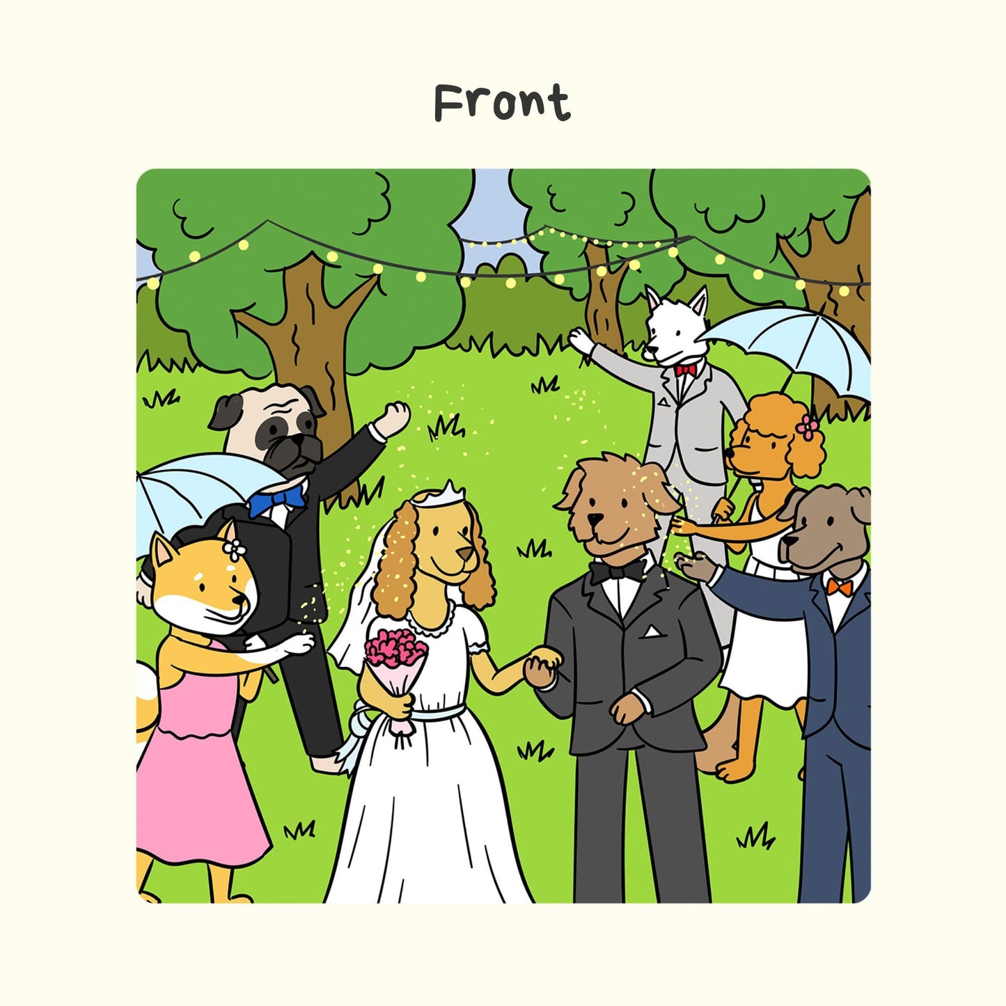 Woof² Wedding Card